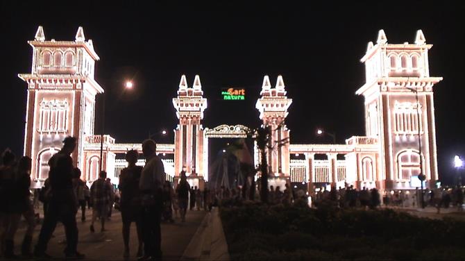 Feria de Malaga - porten foran feriapladsen