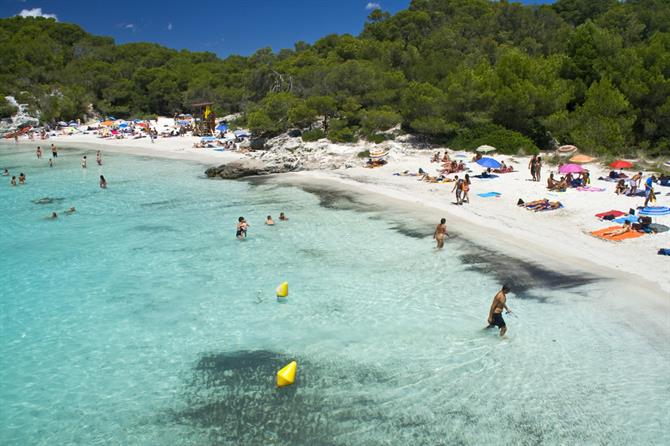 Bedste strande i Spanien - Cala Turqueta på Menorca