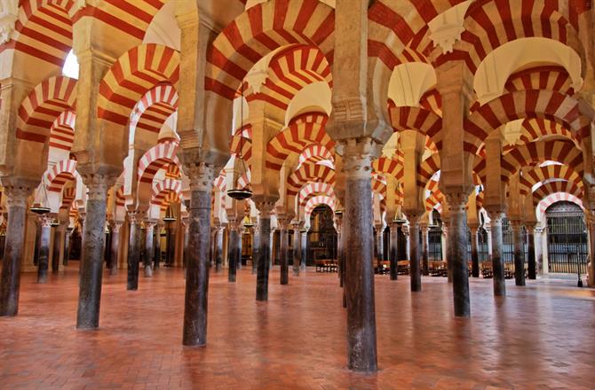 Interior of the Mezquita, or Mosque of Cordoba - Andalusia (Spain)