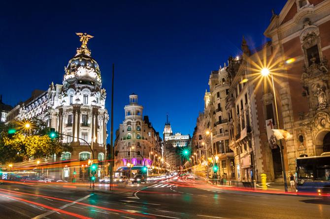 Gran Via i Madrid