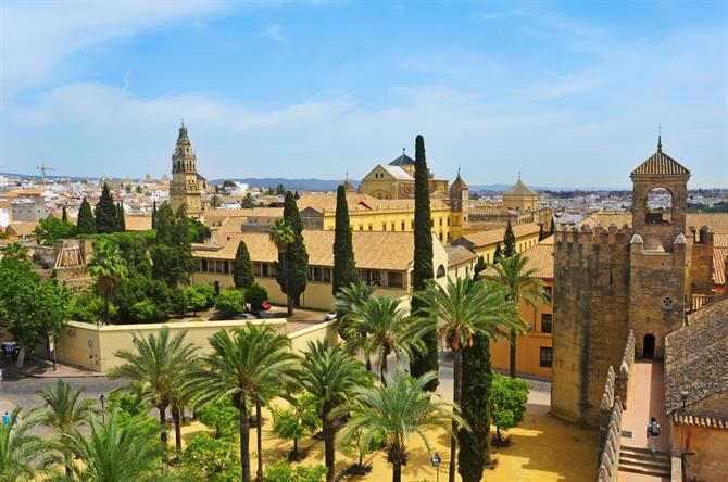 Alcazar og Cathedral Mosque i Cordoba