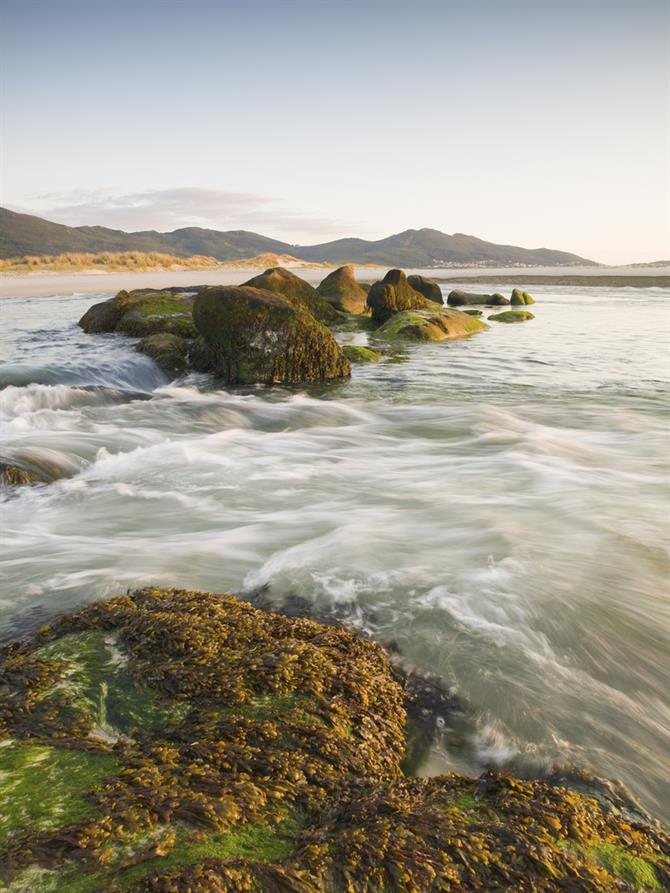 Carnota strand i Galicia