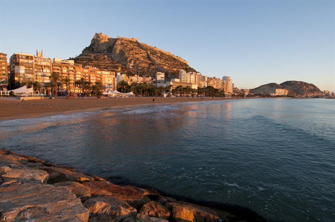 Playa del Postiguet, Alicante - Costa Blanca (Espagne)