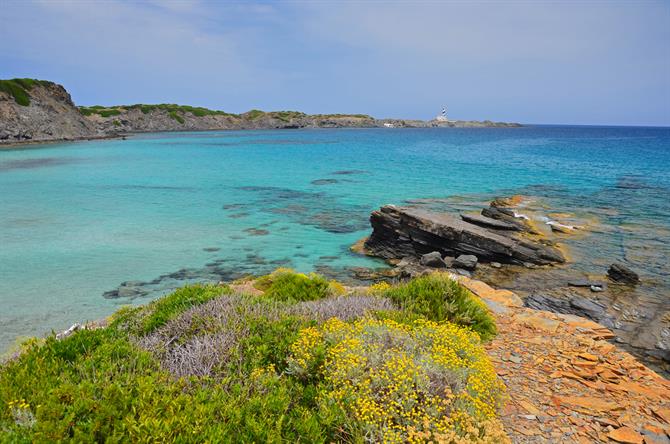 Cala Presili am Kap Favaritx, Menorca, Balearen