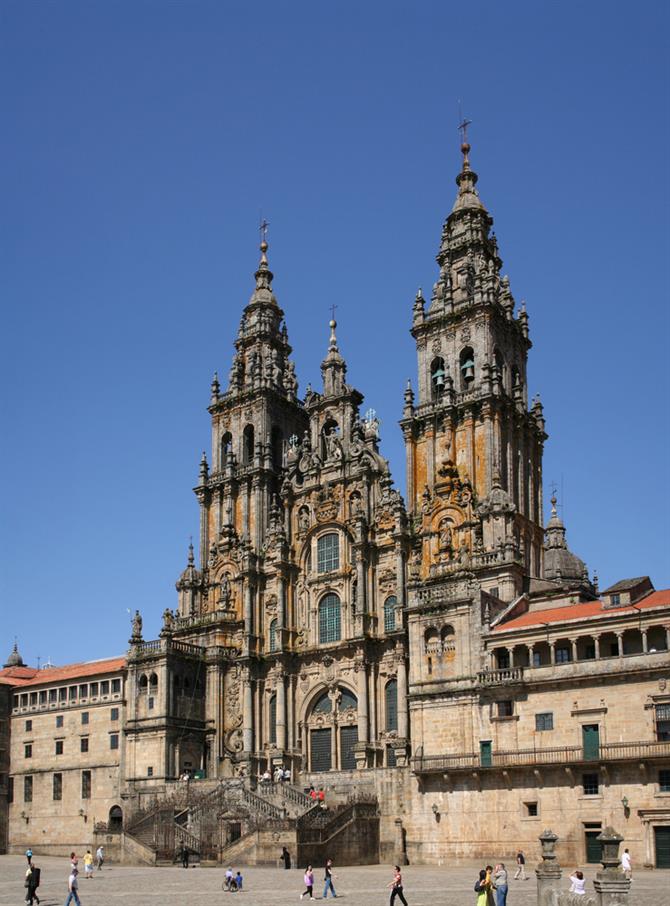 Der Vorplatz der Kathedrale, Praza do Obradoiro, Santiago de Compostela