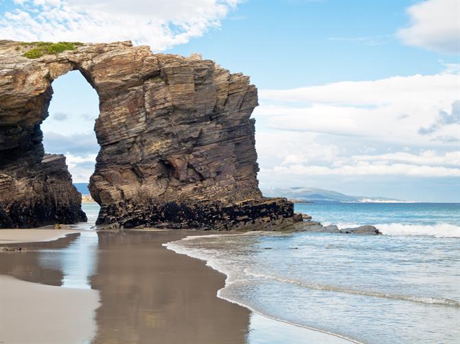 Katedralernes Strand, Ribadeo, Galicien