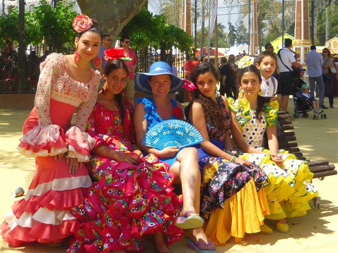 Luise all dressed up at the Jerez Horse Fair