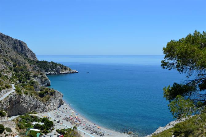 Ausblick vom Playa de Cantarrijan, Costa Tropical