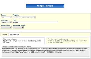 Review widget embed code