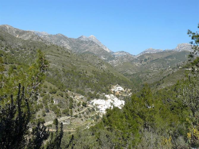 Acebuchal liegt tief im Tal der Sierra Tejada