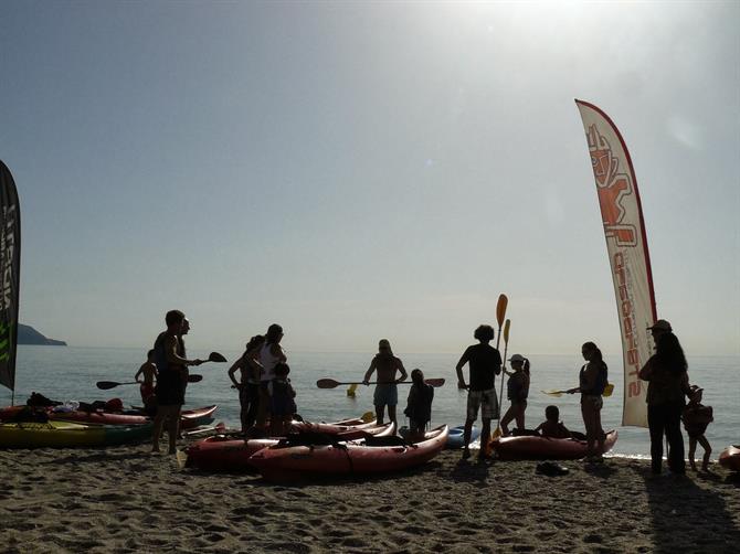 Kayaks de mer, Costa de Almeria - Andalousie (Espagne)