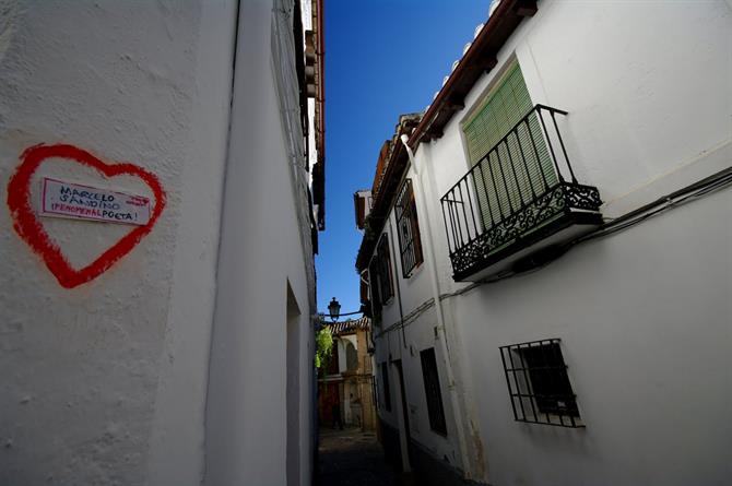 Graffiti in der Innenstadt von Granada