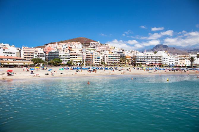 Los Cristianos-stranden var en av de första stränderna på södra Teneriffa