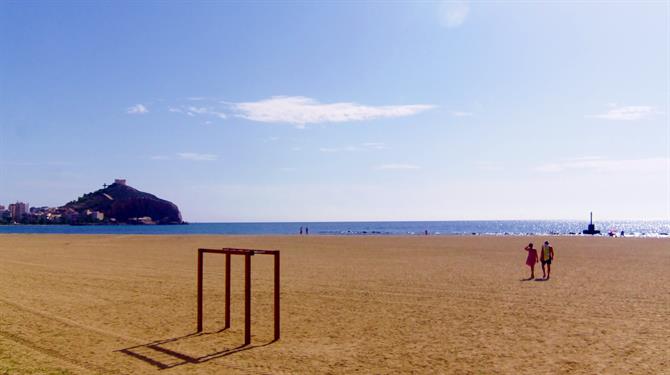 Stranden Aguilas i Murcia - bara några kilometer från Andalusien