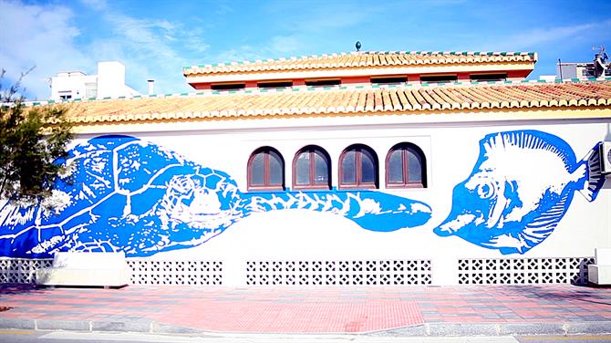 Victor Ash painting on La Herradura's townhall