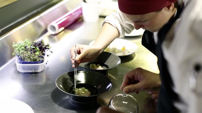 Chef in the restaurant of Jose Carlos García