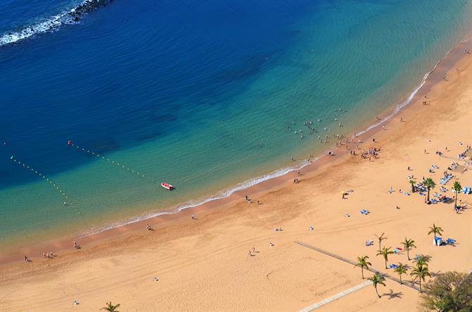 Plaża, Playa de las Teresitas, Santa Cruz, Teneryfa