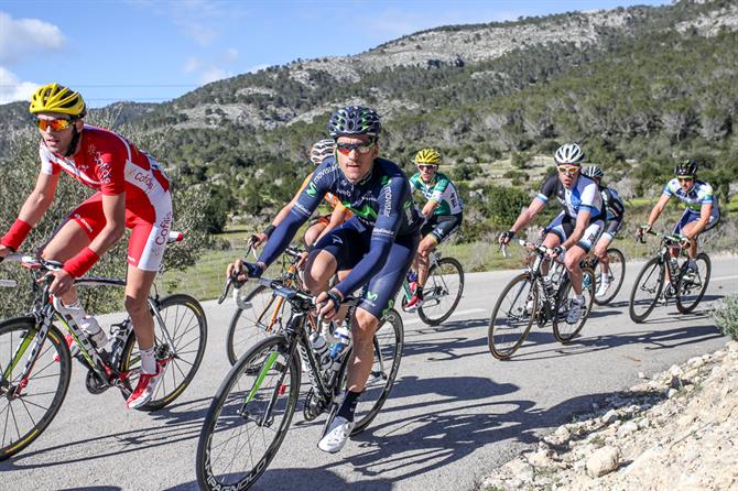 Cyclistes professionnels à Majorque 