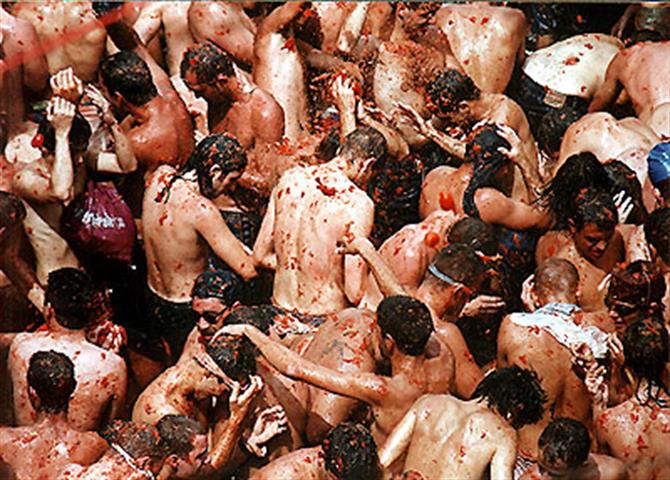 La Tomatina de Buñol, Valence (Espagne)