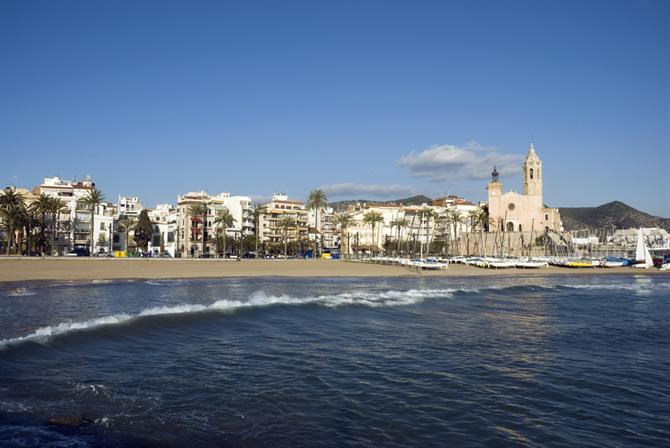 Sitges  - stranden Playa Fragata