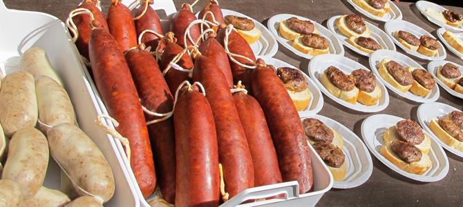 Sausages sold at market
