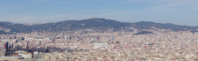 Vues depuis le château de Montjuic à Barcelone - Catalogne (Espagne)