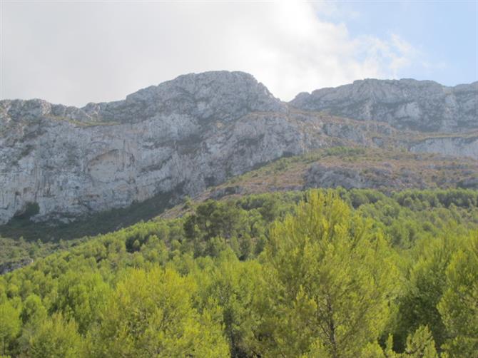 View of the Montgo mountain from Denia