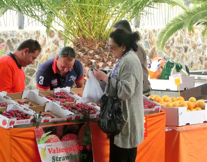 Valsequillo strawberry stall