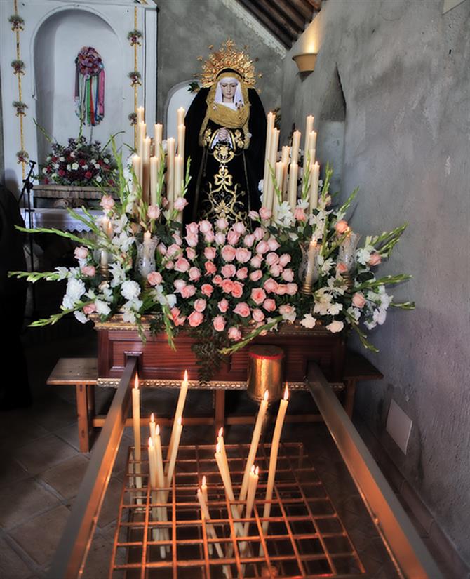 Virgen de los Dolores en la Ermita