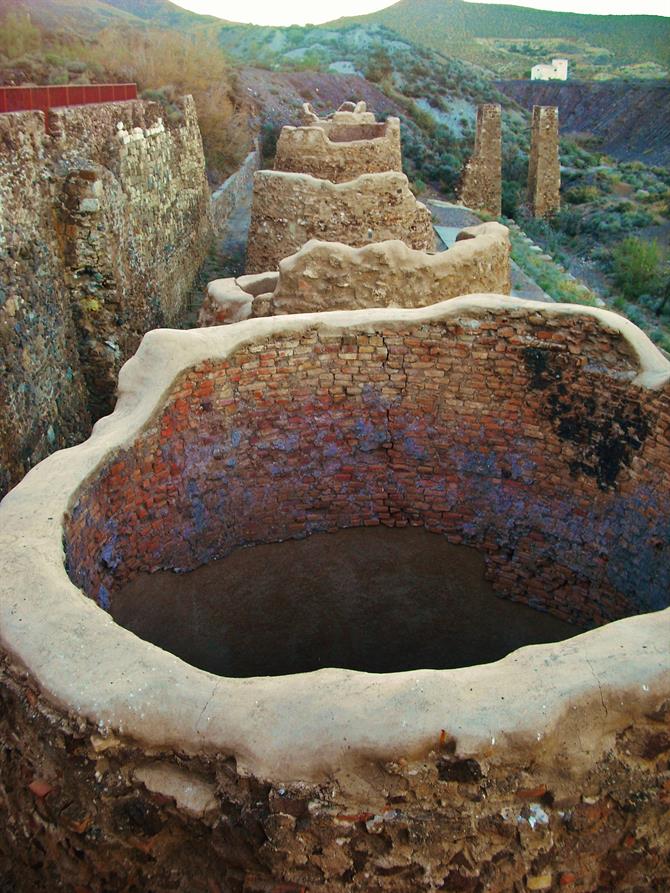 Blick in den Schmelzofen. Lucainena de las Torres (Almeria)