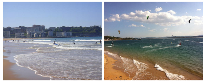 Surf, windsurf et kitesurf à Santander, Cantabrie (Espagne)