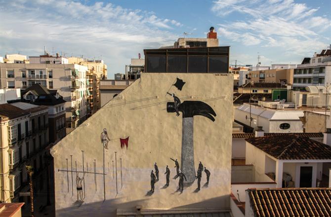 Art de rue de Dadi Dreucol à Malaga - Costa del Sol (Espagne)
