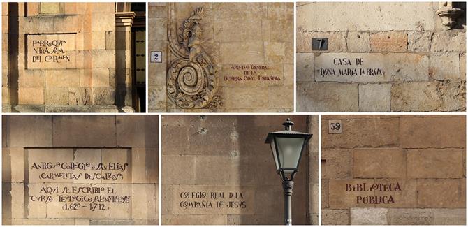 Inscriptions sur les murs du centre-ville de Salamanque (Espagne)
