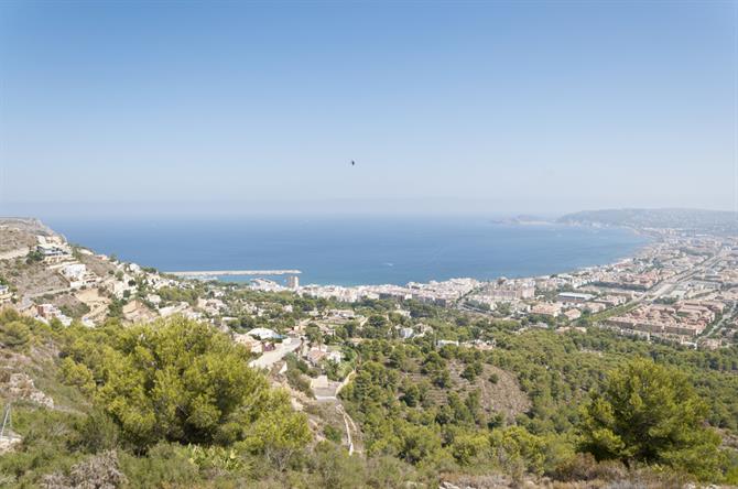 Utsikt over Javea fra Marina Alta