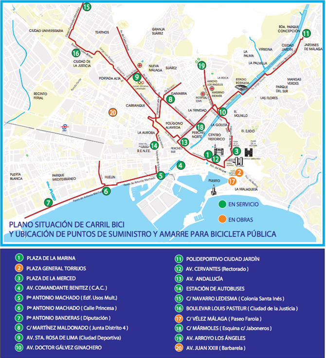 Carriles Bici Málaga