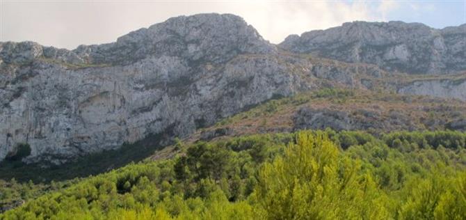 Montgo berget mellan Denia och Javea i Alicante