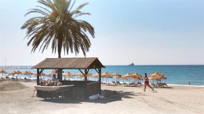 Playa de Malagueta i Malaga