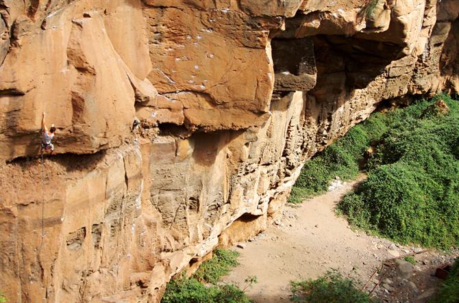 Rock climbing, Arico, Tenerife