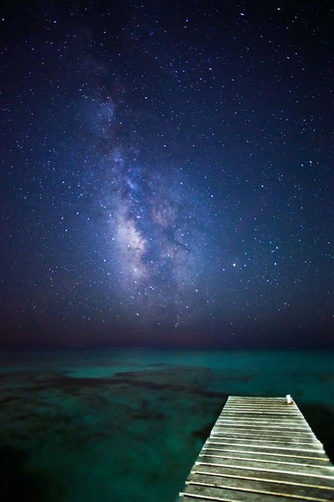 Night hike at beach