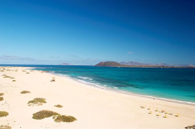 Stranden Corralejo på Fuerteventura