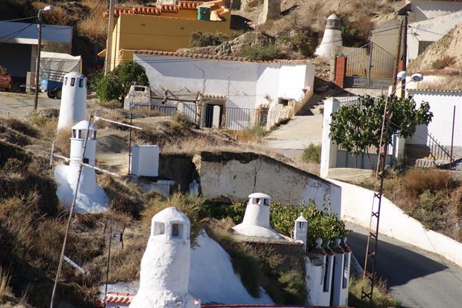 Grottes à Guadix, Sierra Nevada - Andalousie (Espagne)