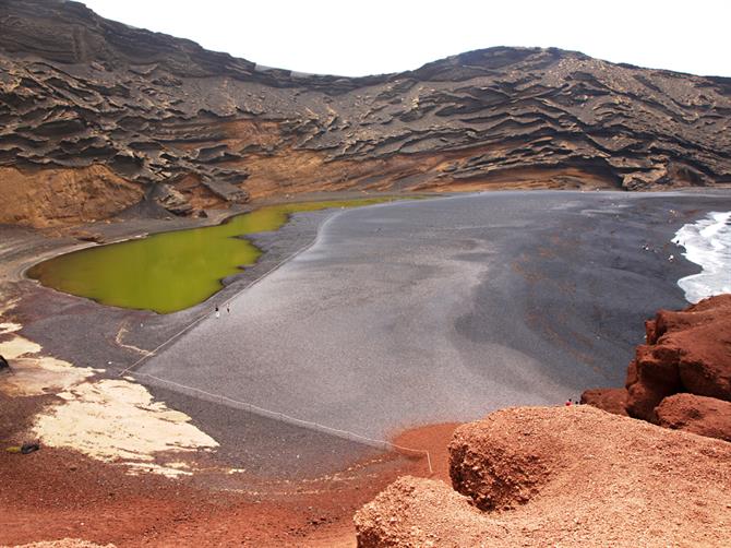 El Golfo, the green lake, Lanzarote