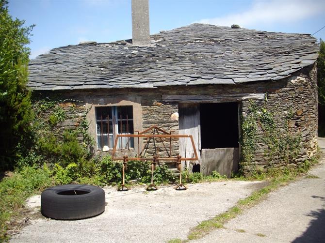 Typical stone house in Galicia