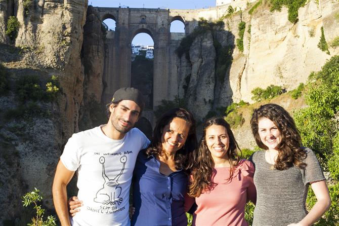 Team Spain Holiday filming at Puente Nuevo with Ronda Tourism office