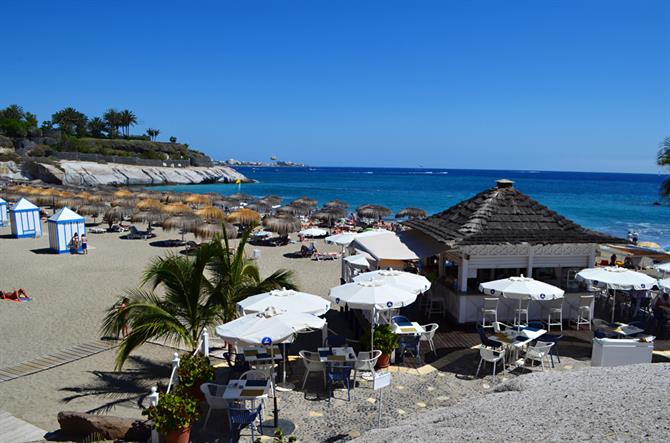 Beach restaurant, Playa del Duque, Costa Adeje, Tenerife