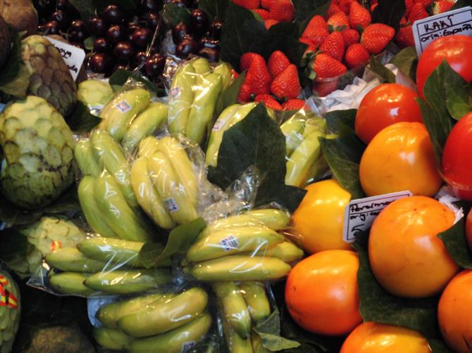 Frukt i La Boqueria,Barcelona