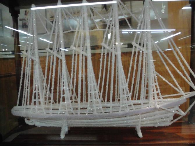 Ship model made from salt,Torrevieja