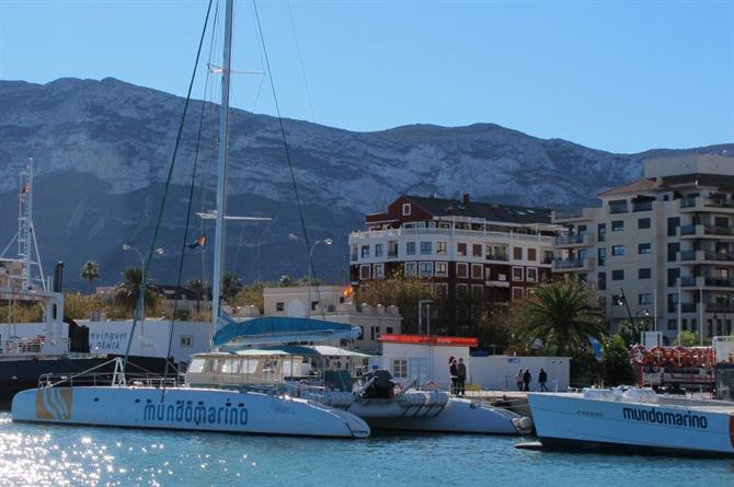 View from Denia port to the Montgo