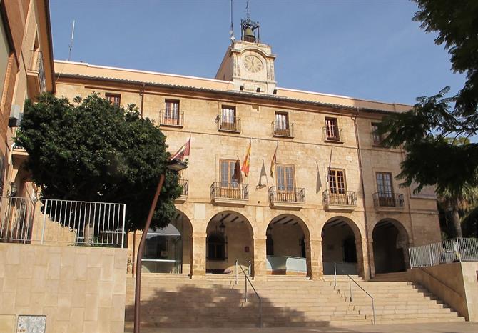Denia town hall and Plaza de Constitucion