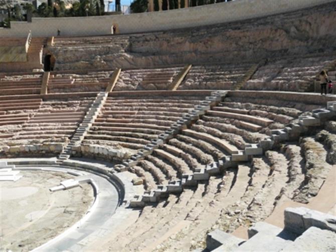 Die Ränge des Amphitheaters in Cartagena